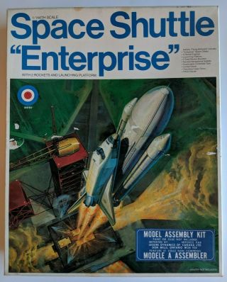 Vintage Entex Nasa Space Shuttle Enterprise 1/144 Scale Model Plastic Open Box