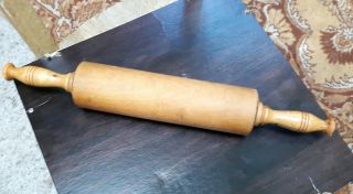 Vintage Rolling Pin Solid Wood Baking Cooking Country Kitchen Decor 18 "
