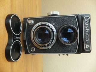 Yashica - A Vintage Tlr Camera A1070352 / Yashikor 80mm 3.  5 Lens / Work Perfect