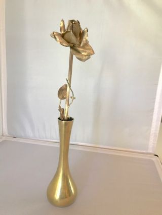 Sterling Silver Tiffany & Co.  Rose In Vase Gilded