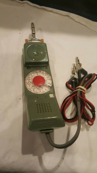 Vintage Green Northern Telecom Lineman Test Rotary Phone Handset