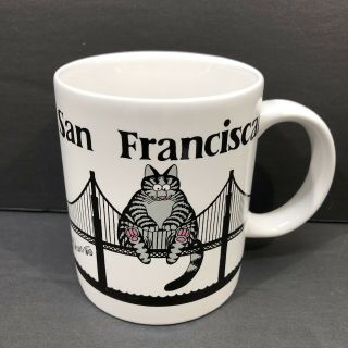 Vintage 1989 Kliban Cat San Franciscat Coffee Mug Golden Gate Bridge Francisco