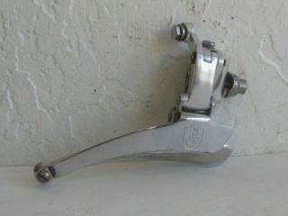Vtg Campagnolo C Record Braze - On Bicycle Front Derailleur Cond
