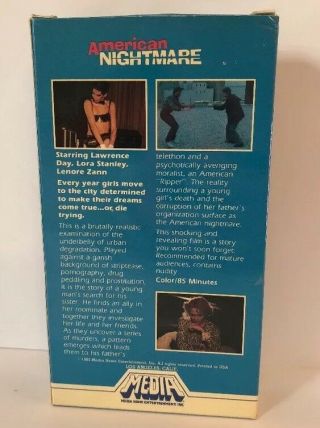 American Nightmare VHS Tape Vintage Horror Gore Slasher Media Home 1980s 80s 2