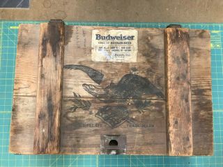 Antique 1933 Anheuser Busch Beer Wood Case Crate