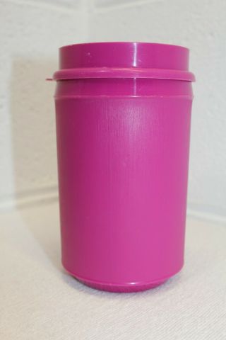 Vintage Aladdin 12 oz Insulated Plastic Travel Coffee Mug Cup PINK/Magenta 2