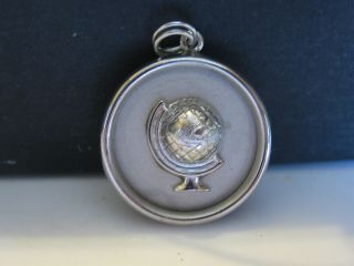 Vintage Sterling Silver Universe Globe Charm Pendant 5 Grams