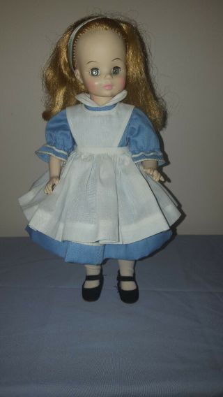 Vtg 1965 Madame Alexander Vinyl Doll Alice In Wonderland Storybook Character 14 "