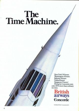 Concorde.  Ba 1979 Advertisement.  Uk Post