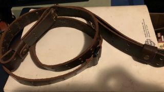 Vintage Leather Military Sling Marked Rs402