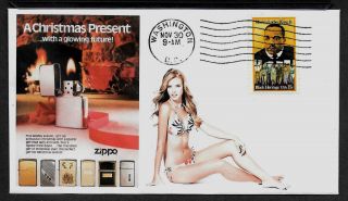 1983 Zippo Lighter & Pin Up Girl Featured On Xmas Collector 