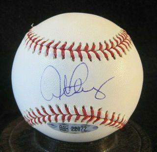 Alex Rodriguez 5 Autographed Oml Baseball Mlb & Upper Deck Certified,
