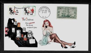 Vintage Zippo Lighter & Pin Up Girl Featured On Xmas Collector 