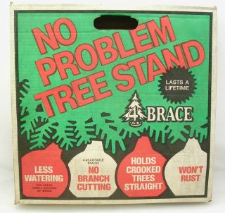 Vintage Gunnard Brace Galvanized Steel Metal 4 - Brace Christmas Tree Stand - 16