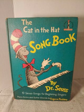 Cat In The Hat Song Book By Dr.  Seuss (1967) Hardcover 19 Songs Piano Guitar