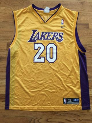 Vintage Reebok Los Angeles Lakers Jersey Gary Payton 20 Size Xl