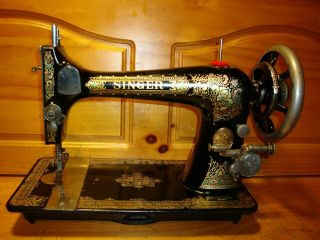 1898 Antique Singer Sewing Machine Head Model 27 " Persian ",  Collector