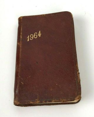 Vintage 1964 Calendar Memo Book The Standard Diary Company 646 4 "
