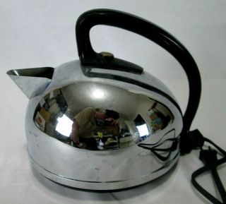 Vintage General Electric K48a Chrome Stainless Steel Tea Kettle