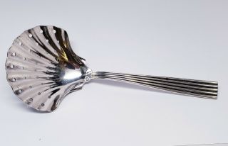 Buccellati Tiber Pattern Italy Pierced Sterling Silver Serving Spoon 8 1/2 "