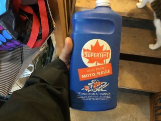 Full Vtg Supertest Snowmobile Oil Can 2