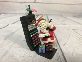 Vintage Funny 1995 Flip Cell Phone Santa Christmas Ornament Lustre Fame