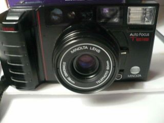 Vintage Minolta Af - Tele 35mm Film Camera Auto Focus 38 - 60mm Lens Self - Timer