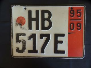 Vintage German Vehicle Registration Plate.  1995 For City Of Bremerhaven.  8 " X11 "