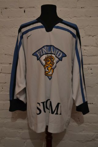 Vintage Suomi Finland Ice Hockey Jersey Shirt World Cup 2004 Mens Xl Nike