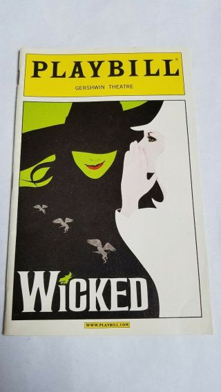 Vintage Broadway Playbill 151 Wicked Stephen Schwartz Erin Mackey Dee Roscioli
