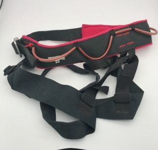Chouinard Harness Vintage Climbing Gear Sz Medium Red & Black