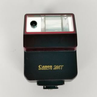 Canon Camera Speedlite 244t Flash With Case Vintage Fast