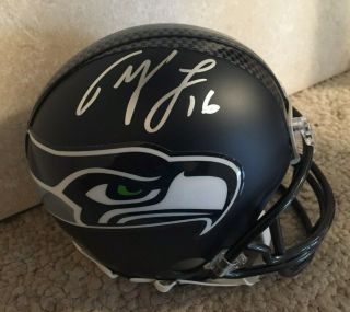 Tyler Lockett Signed Autographed Seattle Seahawks Mini Helmet W/coa