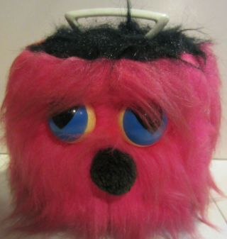 Vintage Disk - Go - Case Pink Fuzzy Monster 45 Rpm Record Holder
