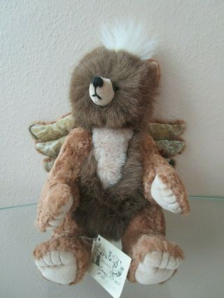 Vintage Rare Artist Denis R.  Shaw Handmade Angel Bear 1994 With Hang Tag