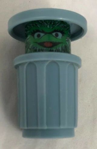 Oscar The Grouch Trash Can Sesame Street Fisher Price Little People Vintage 938