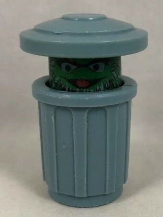 Oscar the Grouch Trash Can Sesame Street Fisher Price Little People Vintage 938 2