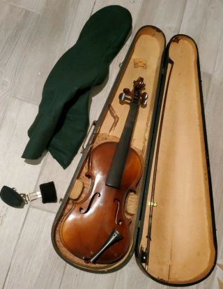 Vintage First National Institute Of Violin In Case Antonius Stradivarius