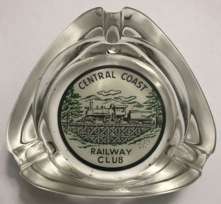 Vintage Glass Ashtray Central Coast Railway Club