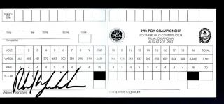 2007 Pga Tour Championship Autograph W/coa Phil Mickelson Scorecard Golf