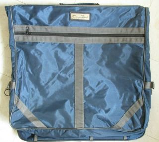 Vtg Oscar De La Renta Travel Garment Bag Suit Dress Luggage