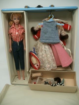 Mattel Barbie 1960s Vintage Ponytail Barbie W/case,  Barbie Clothes,  Shoes,  Acces