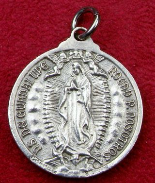 Carmelite Nuns Vintage Ecce Homo Our Lady Of Guadalupe Pilgrimage Sterling Medal
