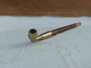 Vintage Hand Carved Wooden Tobacco Smoking Pipe Collectible