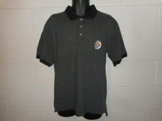 Vintage 90s Pittsburgh Steelers Polo Rugby Shirt Large
