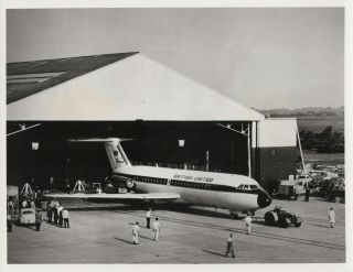 Large Vintage Photo - British United Airways Bac 1 - 11