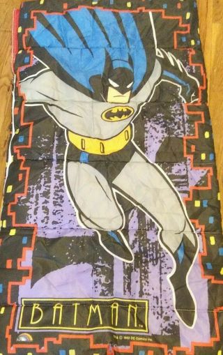 Batman 1992 Dc Comics Vintage Sleeping Bag Vgc