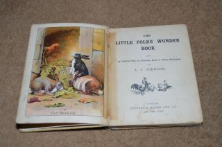 THE LITTLE FOLKS WONDER BOOK c1890 Victorian children ' s book illustrated 2