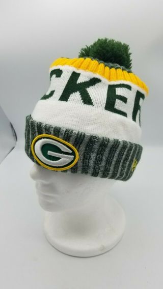 Green Bay Packers Era Knit Hat On Field Sideline Beanie Stocking Cap