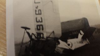 1929 SISKIN IIIA @ CRANWELL CRASH LANDED BI PLANE.  AIRCRAFT PHOTOGRAPH. 2